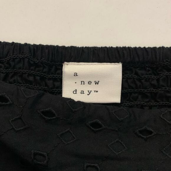 A NEW DAY Black Eyelet Open Back Puff‎ Sleeve Mini Dress Size 3X - NWT - Picture 12 of 16